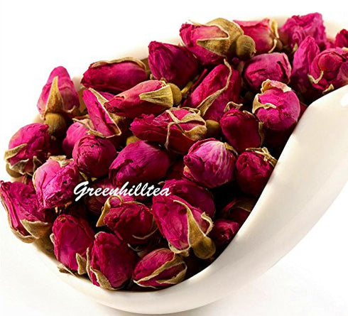 Greenhilltea Premium Dried Rose Buds Rosebud Flower Herb Loose Leaf Tea Fragrant Natural Healthy Herbal Tea 3 OZ...