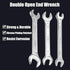 Utoolmart Double Open End Wrench, 185mm Length Metric Wrench, 17mm x 19mm Wrench Repairs Tool, 45# Carbon Steel, Chrome Plated...