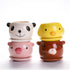Cute Animal Shaped Ceramic Succulent Cactus Flower Pots with Tray (Plant Not Included) (Small, Duck)...