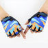 MARZE Kids Bike Gloves Anti-Slip Half Finger Cycling Gloves for Children 4-12 Y (Orange)...