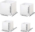 4 Pack Square Resin Molds - 4 Sizes Cube Silicone Casting Molds for DIY Art Resin Candle Soap Making...
