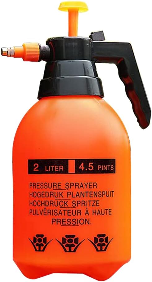 Garden Pump Sprayer 0.5Gallon/68oz Hand-held Lawn Pressure Spray Bottle with Adjustable Nozzle for Spraying Weeds/Watering/Home Cleaning/Car Washi...