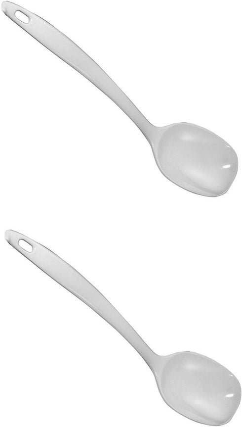 Chef Craft Melamine Basting Spoon White Hard Plastic, 11-Inches Long (2-Pack)...