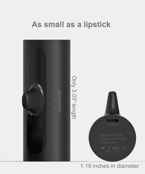 Mini Portable Charger Built in Cable 5000mAh Power Bank Ultra-Compact Battery Pack Phone Charger Portable Fast Charging Compatible with iPhone 14/...