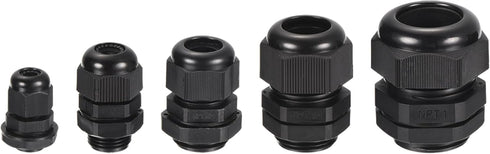 MECCANIXITY 20 Pcs Cable Gland Kit 1/4" 3/8" 1/2" 3/4" 1" Adjustable Cable Connectors,Waterproof Tight Conduit Connector Nylon Conduit Fitting Ele...