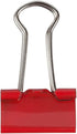 JAM PAPER Colorful Binder Clips - Small - 3/4 Inch (19 mm) - Red Binderclips - 25/Pack...