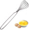 Mini French Spring Whisk, 8.67 Inch Silver Stainless Steel Spring Coil Whisk, Hand Eggbeater Egg Mixer Whisk Blender Stirring Beater...