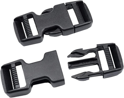 Quick Side Release Buckles 1 Inch Super Heavy Duty Plastic Snap Clips Clasps 25mm Backpack Strap Replacement Buckle 2 Sets Dual Adjustable Durafle...