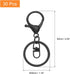 uxcell Lobster Claw Clasps Keychain, 30 Pcs Lobster Claw Clasp Hook with Swivel Trigger Clip and Flat Split Keychain Ring for DIY Craft Key Chain ...