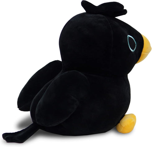 Black Crow Plushie Toy - 10 Inches Stuffed Raven Animal Plush - Plushy and Squishy Crow with Soft Fabric and Stuffing - Cute Toy Gift for Boys and...