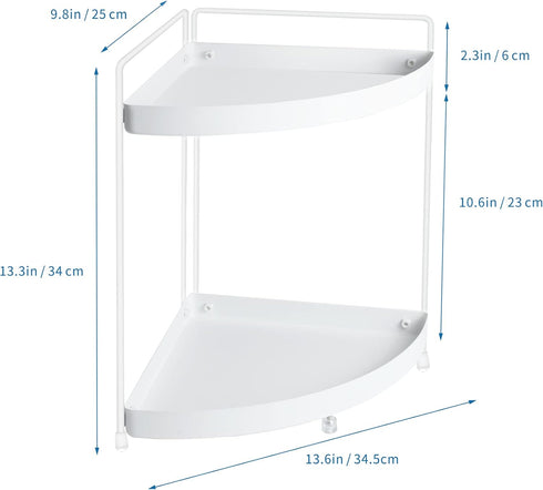 2 Tier Corner Shelf Rack Kitchen Counter Cabinet Bathroom Organizer Makeup Cosmetic countertop Organization and Storage Under Sink Organizers Perf...