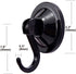 Suction Cup Hooks, Powerful Vacuum Wreath Hangers for Glass Door or Window, Set of 4, Black...