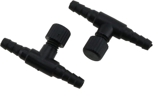 T Shaped Control Valve ZZHXSM 10PCS Black Plastic Aquarium 2 Way Air Line Regulator Connector for Fish Tank Pump with 4mm Air Tube...