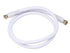 Monoprice 104057 RG6 Quad Shield CL2 Coaxial Cable with F Type Connector,White,3ft...