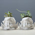 Vaguelly Cute Succulent Planter Angel Statue Head Face Planter Pot Ceramic Flower Pot Cactus Container with Drainage Hole Pens Holder for Indoor O...