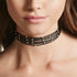 Bohemia Layered Choker Necklace Black Leather Choker with Silver Beads Multilayer Collar Necklace for Women...