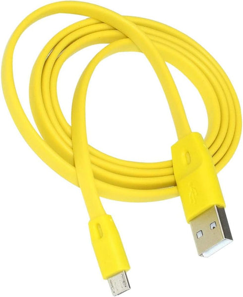 Replacement Micro USB Charging Cable Power Cord Compatible with Ultimate Ears Logitech UE Boom Megaboom Miniboom Boom2 Roll Wireless Speaker (Yell...