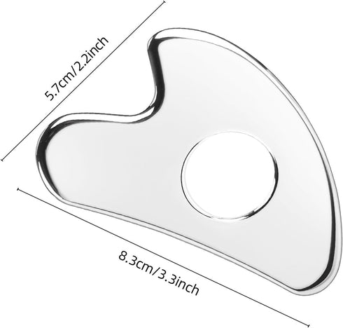 BTYMS Gua Sha Facial Tools Stainless Steel, Heart Shaped Guasha Tool with Hole? Metal Face Sculpting Tool Skin Care Massage Scraper...