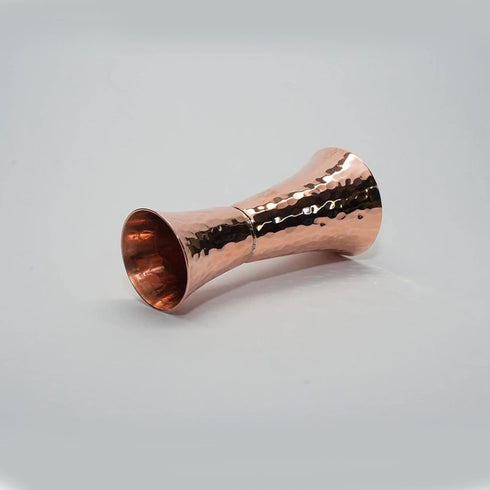Sertodo Copper Double Sided Jigger, 1 oz and 2 oz Measured Shots, Hand Hammered 100% Pure Copper, Single...