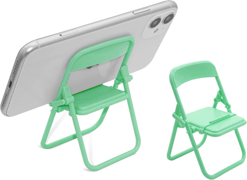 Cell Phone Landscape Mode Stand Holder, Creative Cute Foldable Chair Cellphone Stand (Green)...