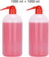 stonylab Chemical Wash Bottle, 2-Pack Lab Sealed Cylindrical Plastic Safety Lab Reagent Squeeze Wash Bottle, Sample Sealing Liquid Storage Contain...