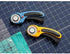 OLFA 45mm Ergonomic Rotary Cutter (RTY-2/DX) - Rotary Fabric Cutter w/ Blade Cover & Squeeze Trigger for Quilting, Sewing, Crafts, Replacement Bla...