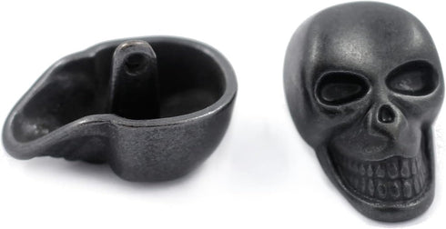 Bezelry 10 Pieces Skull Metal Shank Buttons (Vintage Black, 25mm)...