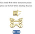 HAHIYO Butterfly Twist Purse Closure Turn Locks Clip Clasp Easy Install with Online Instructions Picture for Wallet Briefcase 1.93 Inch Length Met...