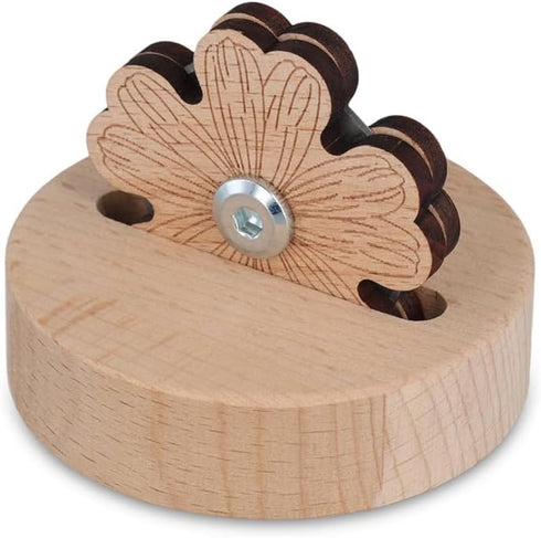 Quilting Thread Cutter, Flower Daisy Thread Snip Cutter Tabletop Yarn Cutter Wood Carving Thread Cutter with Blade Saver and Stand Thread Cutting ...
