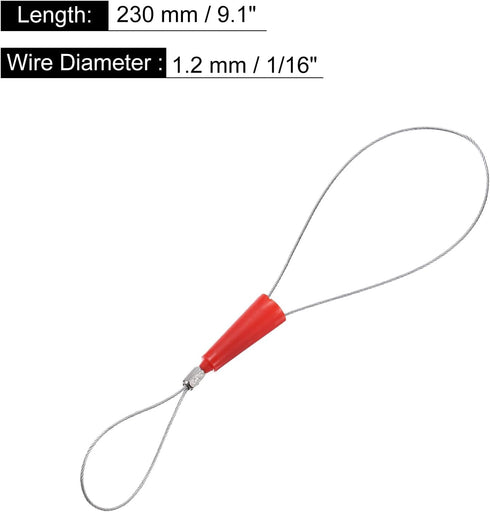 MECCANIXITY Cable Puller 5 Pcs Fish Tape Fastener Tool 230mm x 1.2mm Wire Fish Tape Cable Puller Red for Professional Electrical Installations Wir...