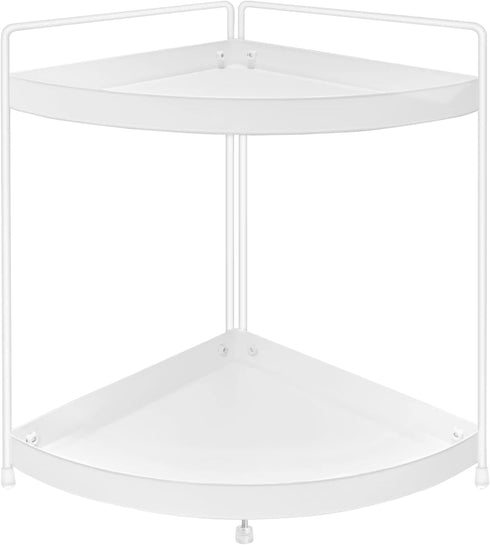2 Tier Corner Shelf Rack Kitchen Counter Cabinet Bathroom Organizer Makeup Cosmetic countertop Organization and Storage Under Sink Organizers Perf...