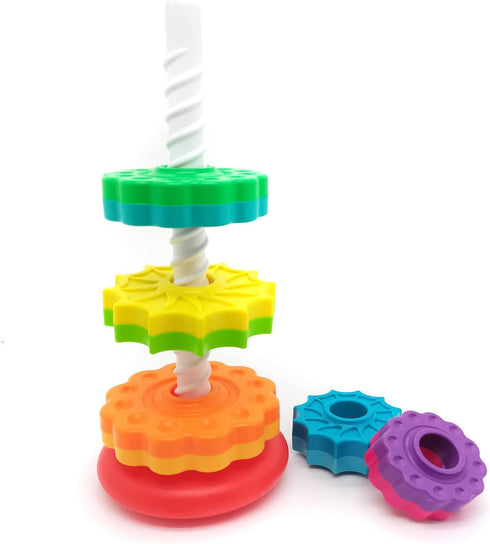 Baby Spin stack Toy,Premium Stacking Toy for Kids,Baby Spinning Toy,Stacking Toy for Babies and Toddlers,Educational Toddler Learning Toys,Autism ...