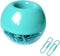 Teal Paper Clips Holder with 100pcs 1.1 inch Mint Green Paper Clips for Office Desk Organizer Accessories...