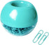 Teal Paper Clips Holder with 100pcs 1.1 inch Mint Green Paper Clips for Office Desk Organizer Accessories...