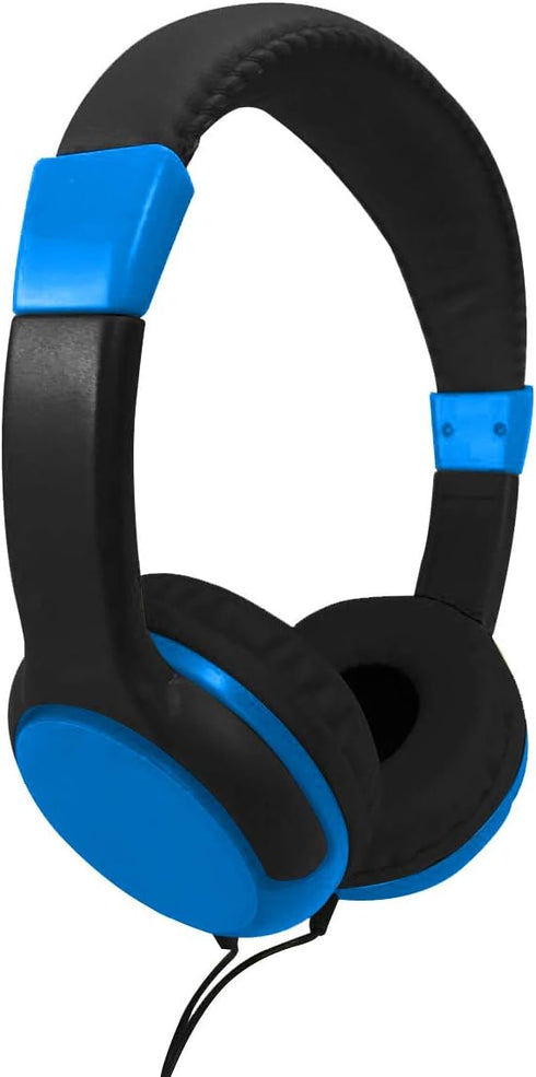 Gabba Goods Safe Sounds Volume Limited Kids Headphones, 85 decibel over ear headphones (Blue)...