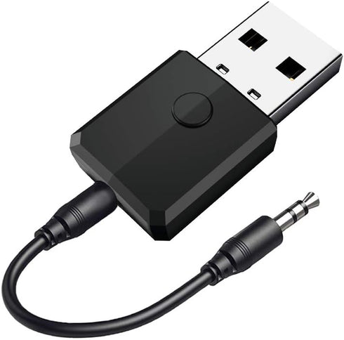 Isobel USB Bluetooth 5.0 Transmitter Receiver, 4-in-1 Mini Wireless Audio Adapter, 3.5mm Bluetooth AUX Adapter for TV PC Headphones Speakers Car/H...