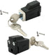 2 Pack Sliding Window Stopper Lock with 2 Keys - for Thickness 1/4" Small Frame Edge Clamp, Aluminum Alloy Windows Frame Locking Tool for Home Off...