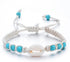 Caiyao Natural Cowrie Shell Turquoise Bead Bohemian Bracelet Handmade Braided Wax Rope Women Adjustable Starfish Anklet Beach Parties Jewelry...
