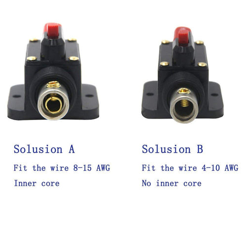 ZOOKOTO 2 Pcs 12V-24V DC Fuse Holder 20A 30A 40A 50A 60A 80A 100A 150A, Inline Circuit Breaker 60A with Reset Button for Auto Car Marine Boat Ster...