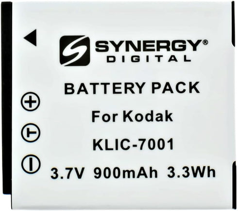 SDKLIC7001 Lithium-Ion Battery - Rechargeable Ultra High Capacity (3.7V 900 mAh) - Replacement for Kodak KLIC-7001 Battery for Kodak Easyshare M32...