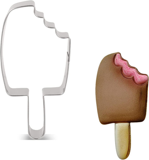 LILIAO Small Popsicle Cookie Cutter for Summer Holiday - 1.7 x 3.8 inches - Stainless Steel...