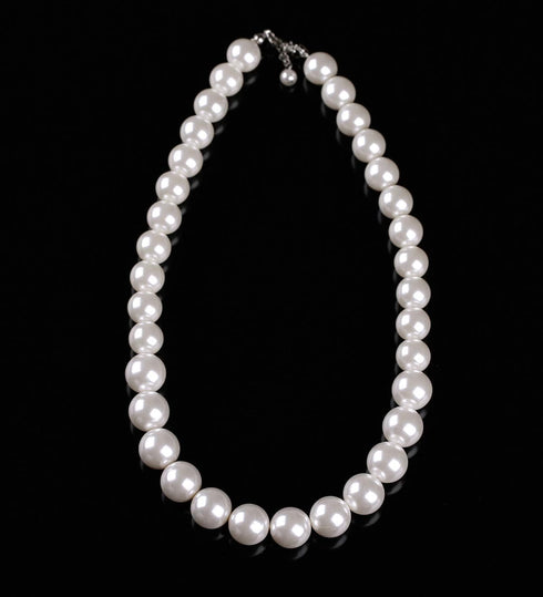 Pearl Necklace for Girls (White) Ecofriendly Synthetic-resin...