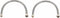 EZ-Fluid (2) 20" Water Supply Line,1/2" Fip x 3/8" Comp LF,Brass Nuts,Universal Stainless Steel Braided Faucet Water Supply Line Connector,Water S...