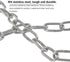SUS304 Stainless Steel Chain Metal Chain Link Chain Small Light Duty Chain Utility Chain for Home Outdoor Camping Hanging Pet Chain Prevention The...