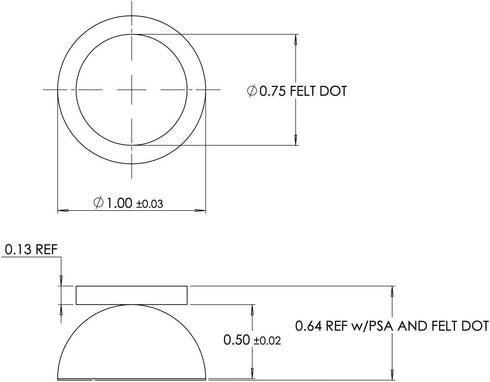 Sorbothane Hemisphere Feet. Sound Isolation Pads for Speakers to Tighten Bass and Improve Sound (1" Pack of 8)...