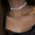 JEAIRTS Rhinestone Choker Necklace Silver Full Crystals Necklaces Sparkly Necklace Chain Jewerly Fashion Party Accessories for Women...