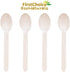 Disposable Wooden Spoons, 100 Piece, 6" Length Wooden Utensils Wooden Cutlery in Paper Box...