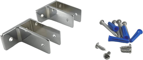 Harris Hardware TP15239 Stamped Steel Pilaster Pack for 1-1/4 in. Post, 2 One-Ear Brackets and One Way Fasteners...