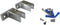 Harris Hardware TP15239 Stamped Steel Pilaster Pack for 1-1/4 in. Post, 2 One-Ear Brackets and One Way Fasteners...