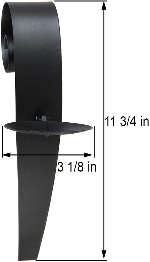 Lily’s Home Pillar Candle Wall Sconces, Hanging Iron Metal Decor Art Set of 2...